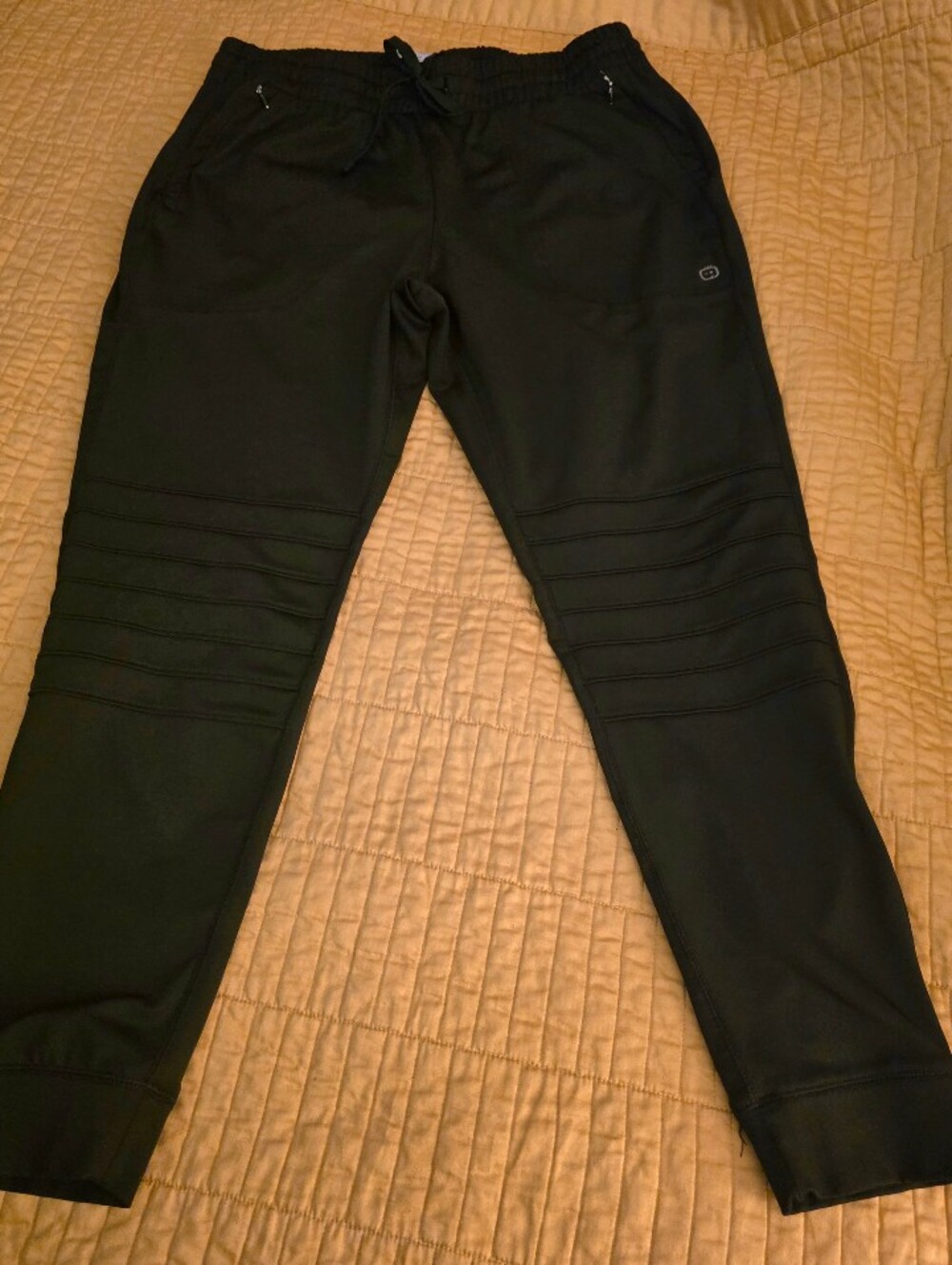 WonderWink Women's Black Drawstring Waist Scrub Joggers Size M Petite